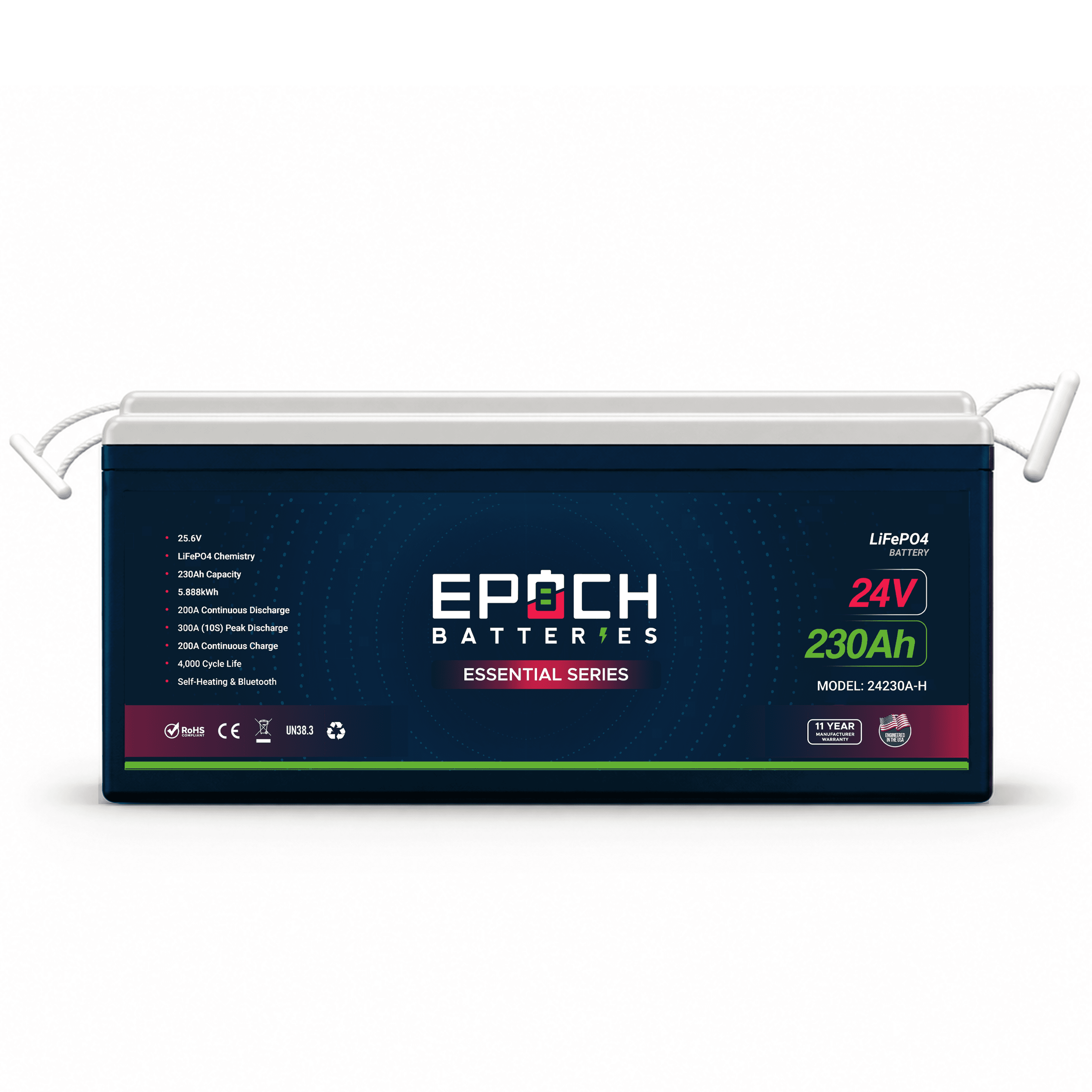 Epoch Batteries 24V 5.89kWh 230Ah Essential Series LiFePO4 Battery | 24230A-H
