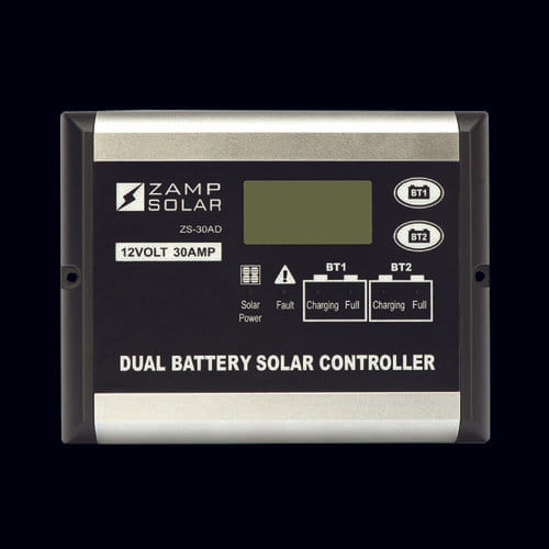 Zamp Solar 30-Amp DUAL BATTERY BANK, Indoor Only, Digital Display - 5-Stage Smart Controller ZS-30AD