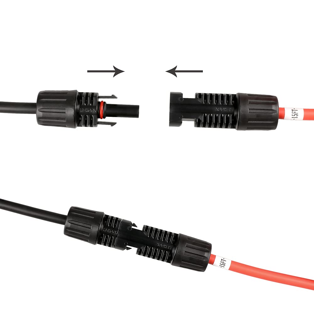MC4 Solarline 2 PV Array Output Cable 15' #10 AWG