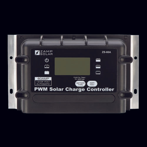 Zamp Solar 60-Amp Indoor Only - ZS-RT1 (WIRED REMOTE DISPLAY) Included - 5-Stage Smart Controller ZS-60A