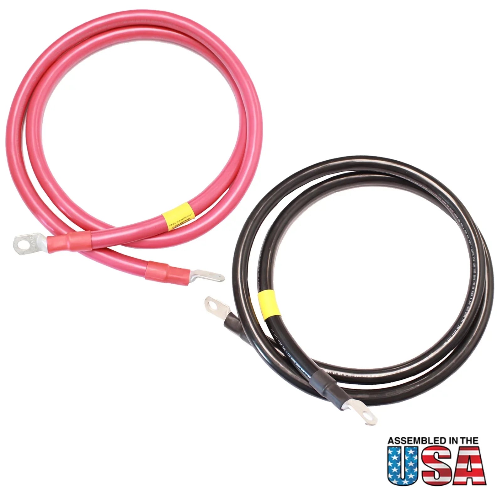 4 AWG Black Or Red Battery & Inverter Cable | With 3/8" or 5/16" Lugs