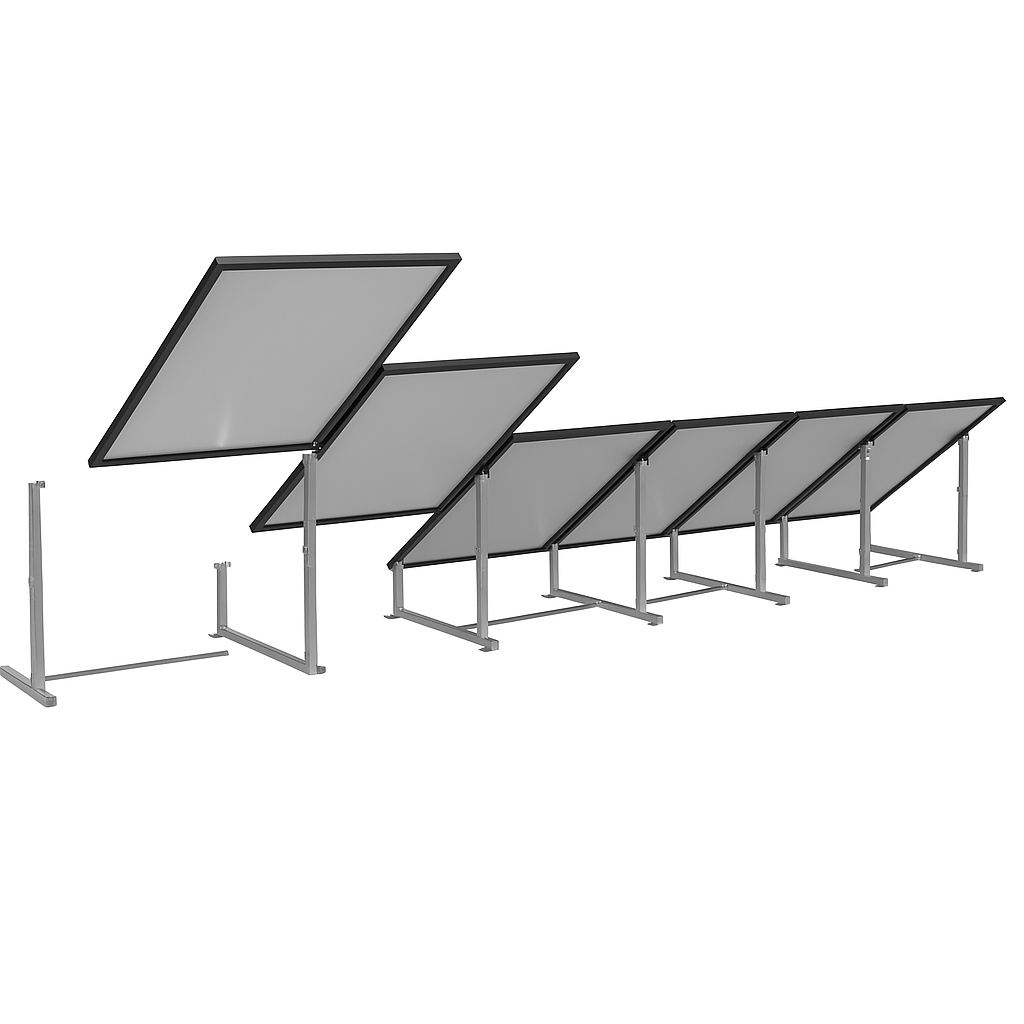IntegraRack IR-40FSAC BallastRack™ Fixed Adjustable Angle Solar Module Rack - Black Composite & Zinc Electroplated Steel