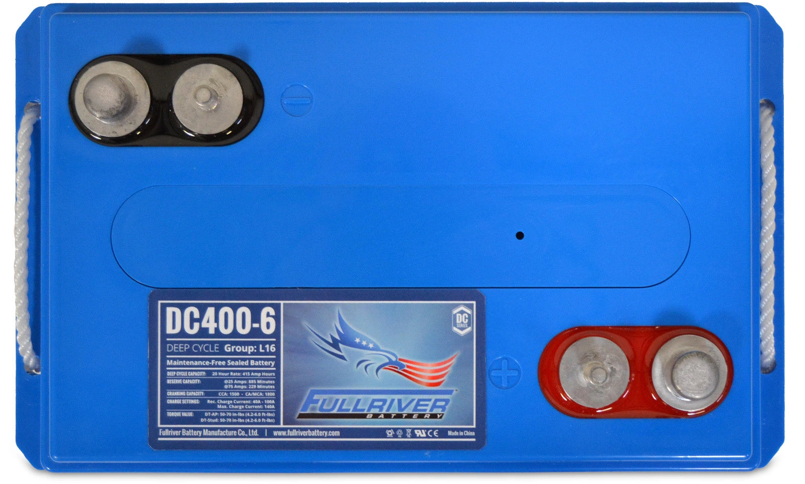 Fullriver Sealed AGM Battery, 6V 400 Ah Group L-16, DC400-6
