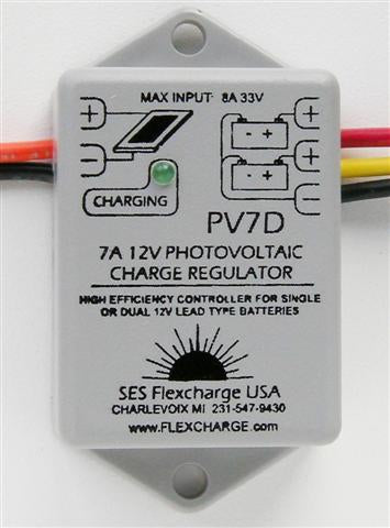 Flexcharge PV7D 7A 12V Marine/RV charge controller for dual battery banks