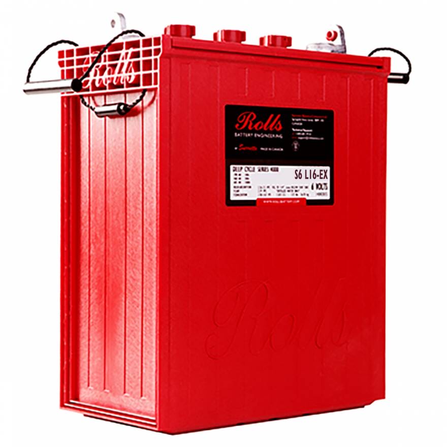 Rolls Surrette S6 L16-EX 371AH Flooded Lead Acid Battery