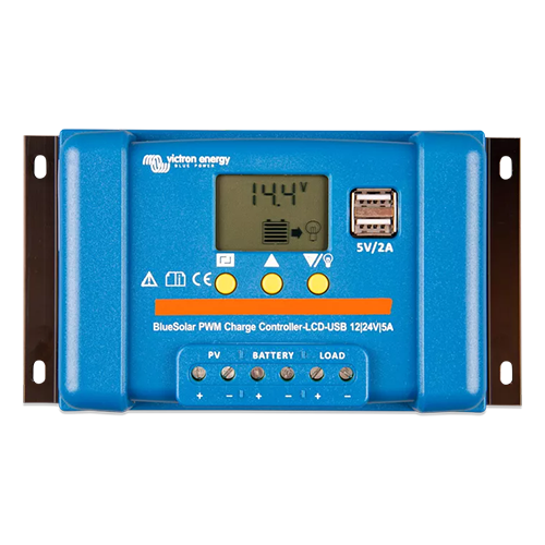 Victron Energy Blue Solar 12/24V 5a DC Pulse Charge Controller w/ LCD & USB