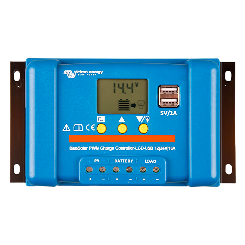 Victron Energy Blue Solar 12/24V 10a DC Pulse Charge Controller w/ LCD & USB