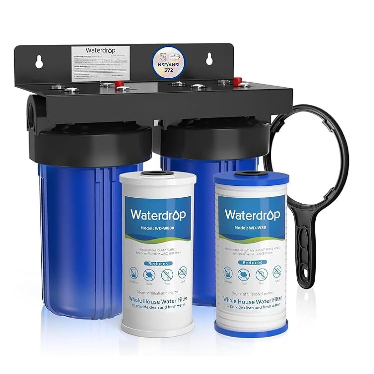 Waterdrop WHF21-PG 5 Micron 2-Stage Whole House Water Filtration System