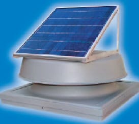 Natural Light Commercial Curb Solar Attic Fan 16w