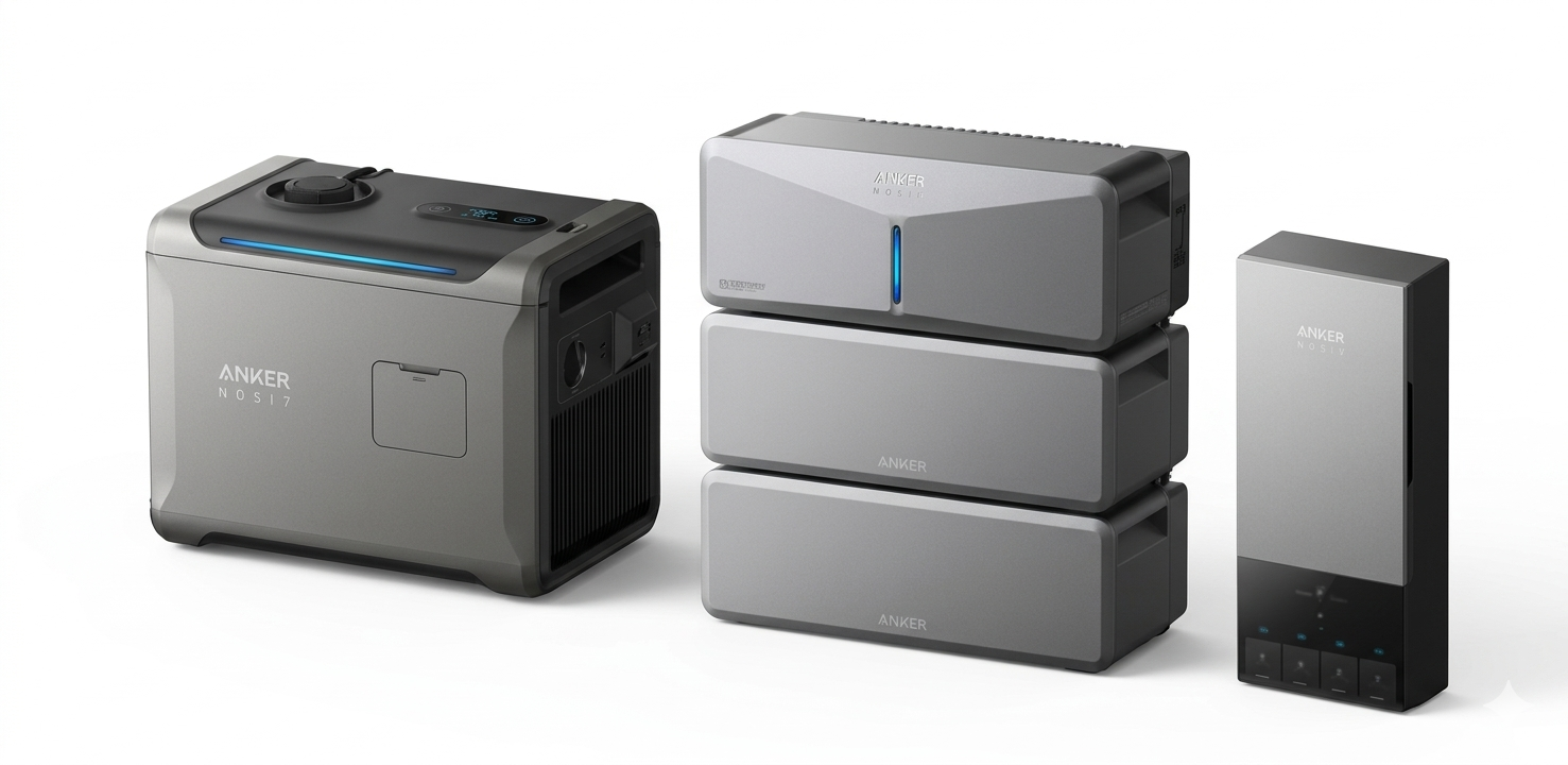 Anker SOLIX E10 Power Dock Bundle | 6kWh–36kWh LiFePO4 | Auto Transfer Switch | Whole Home Backup Solution with Optional Smart Generator