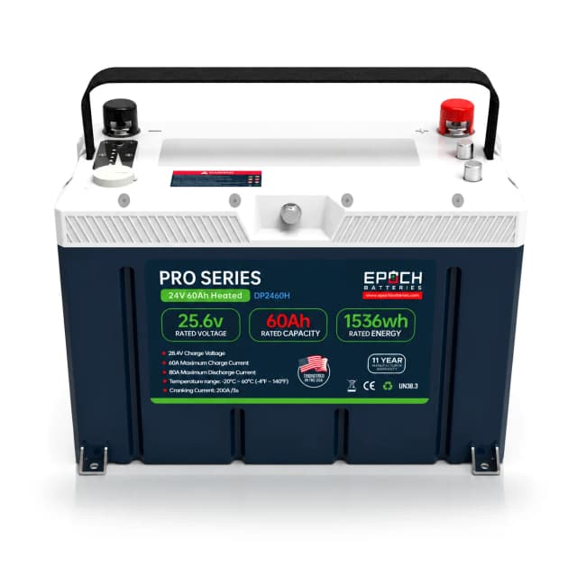 Epoch Batteries 24V 1.54kWh 60Ah Pro Series LiFePO4 Battery | DP2460H