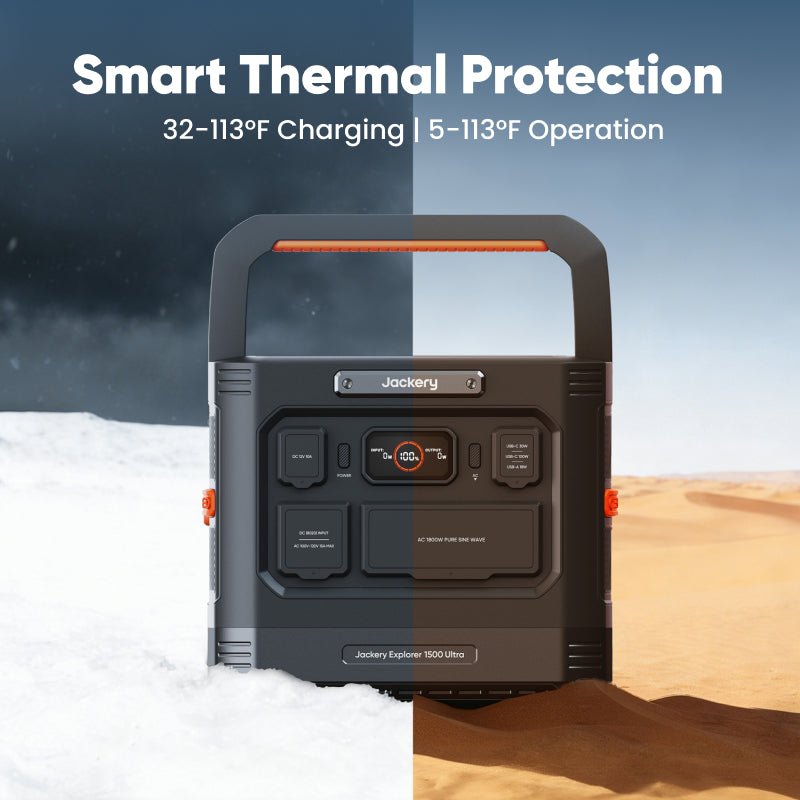 Jackery 1500 Ultra 1800W 1536Wh LiFePO4 Portable Power Station