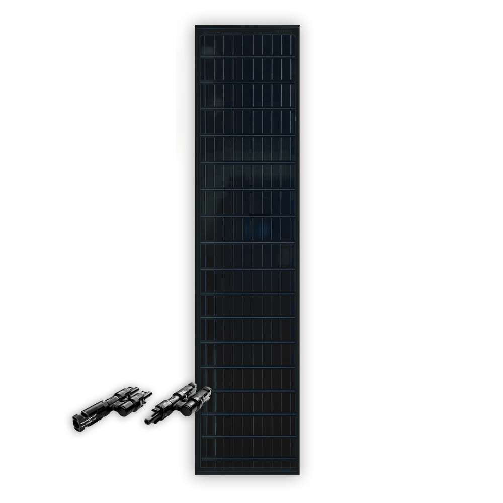 Go Power! GP-SLIM-BLK-100E: 100W Black Slim Solar Expansion Kit