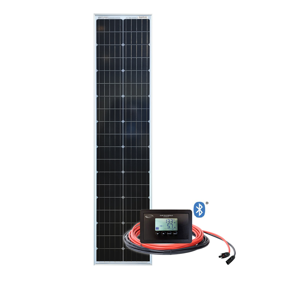 Go Power! GP-SLIM-100-KIT: 100W Slim Solar Kit with 30A Bluetooth Controller
