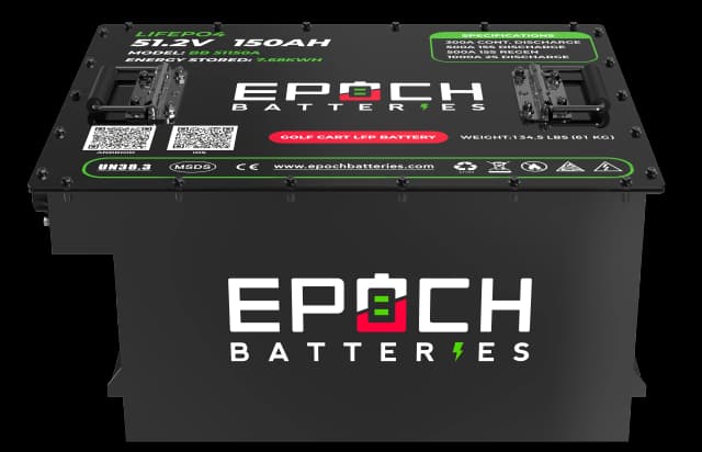Epoch Batteries 48V 150Ah Golf Cart Battery Complete Kit Lithium LiFePO4 | BB51150A-Kit-1