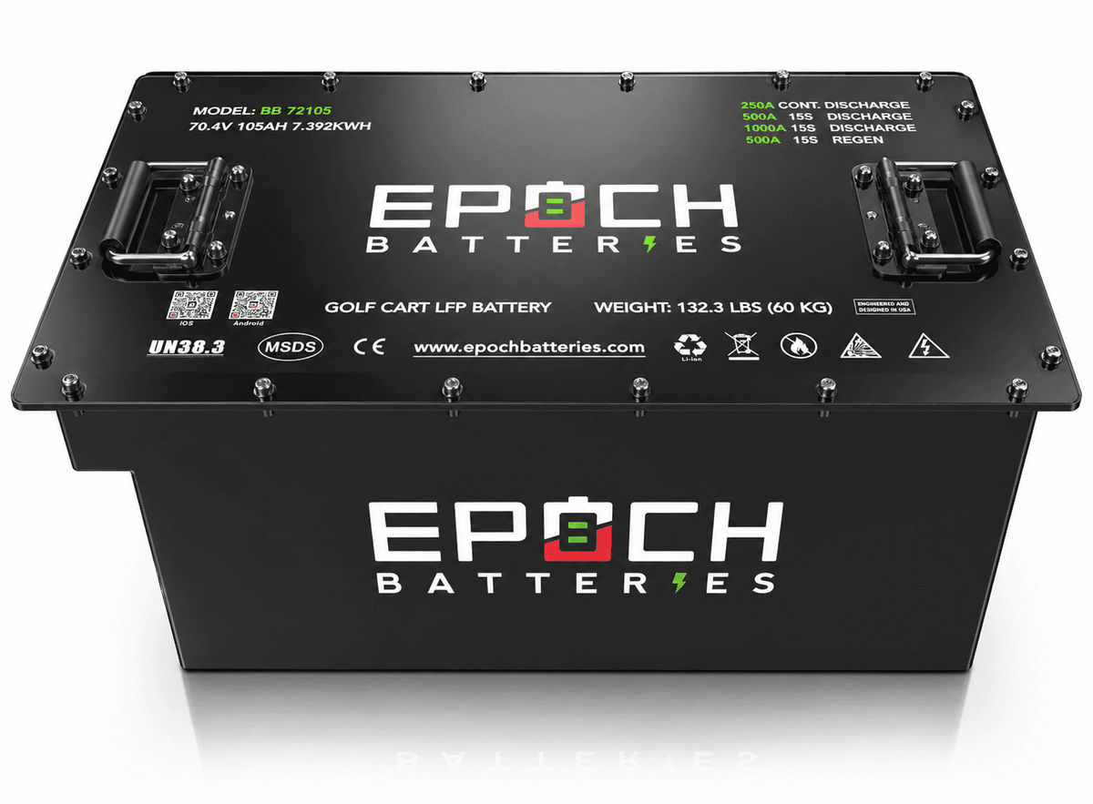 Epoch Batteries 70.4V (72V) 105Ah Golf Cart Battery Complete Kit - Lithium (LiFePO4) | BB72105A-Kit