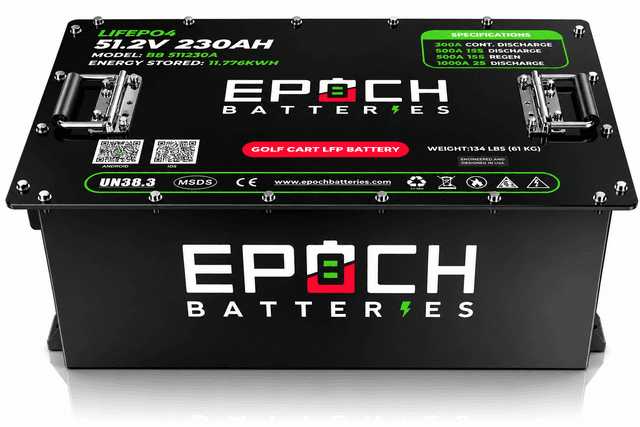 Epoch Batteries 48V 230Ah Golf Cart Battery Complete Kit - Lithium LiFePO4 | BB51230A Kit