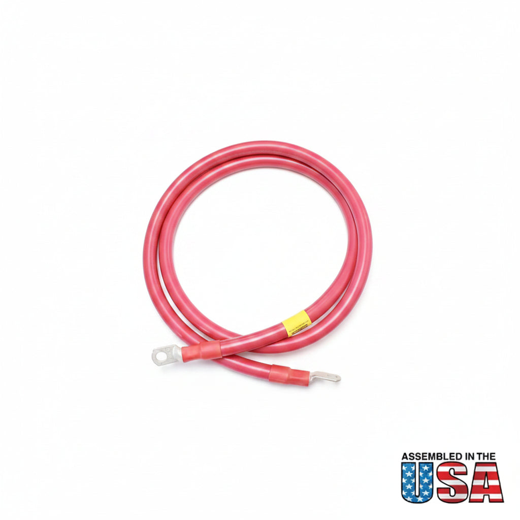 2/0 Battery Cable with 3/8" or 5/16" Lugs | Black Or Red