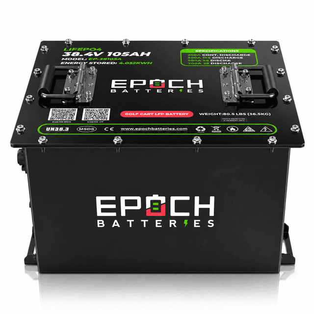 Epoch Batteries 36V 105Ah Golf Cart Battery Complete Kit - Lithium (LiFePO4)