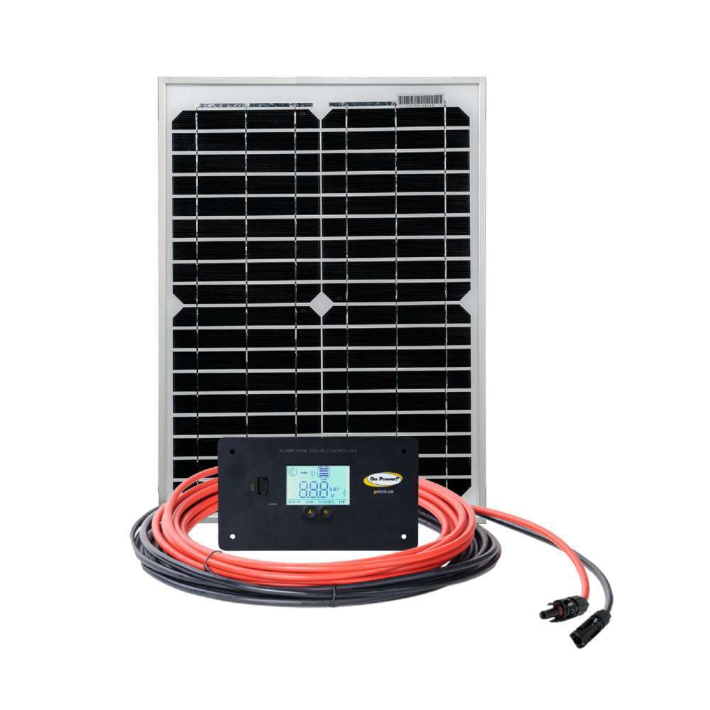 Go Power! GP-ECO-20: 20W Solar Kit with 10A Controller