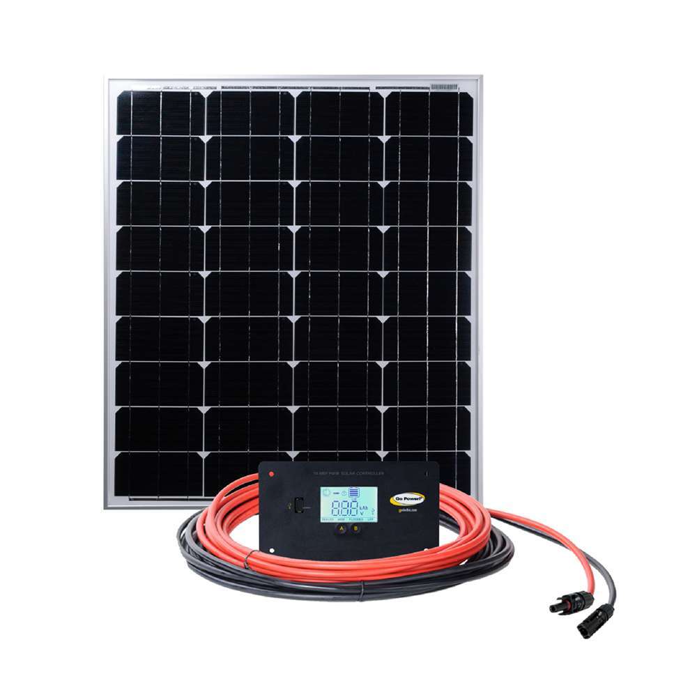 Go Power! GP-ECO-80: 80 WATT / 4.6 AMP SOLAR KIT W. 10A DIGITAL CONTROLLER