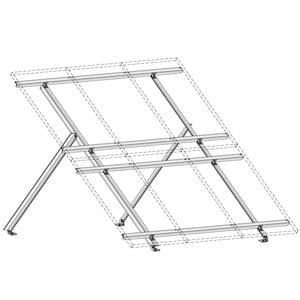 DP-TTRGM8-C Two Tier Ground Mount for 8 Type C Modules 22-27" x 56-63"