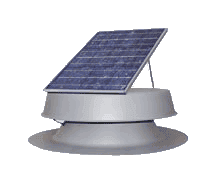 Natural Light Solar Attic Fan with 30w Remote Panel