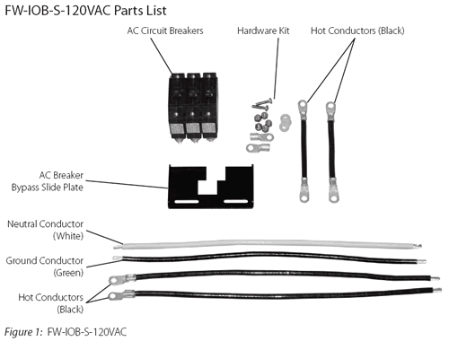 Outback FW-IOB-S-120VAC , 120VAC single phase bypass kit
