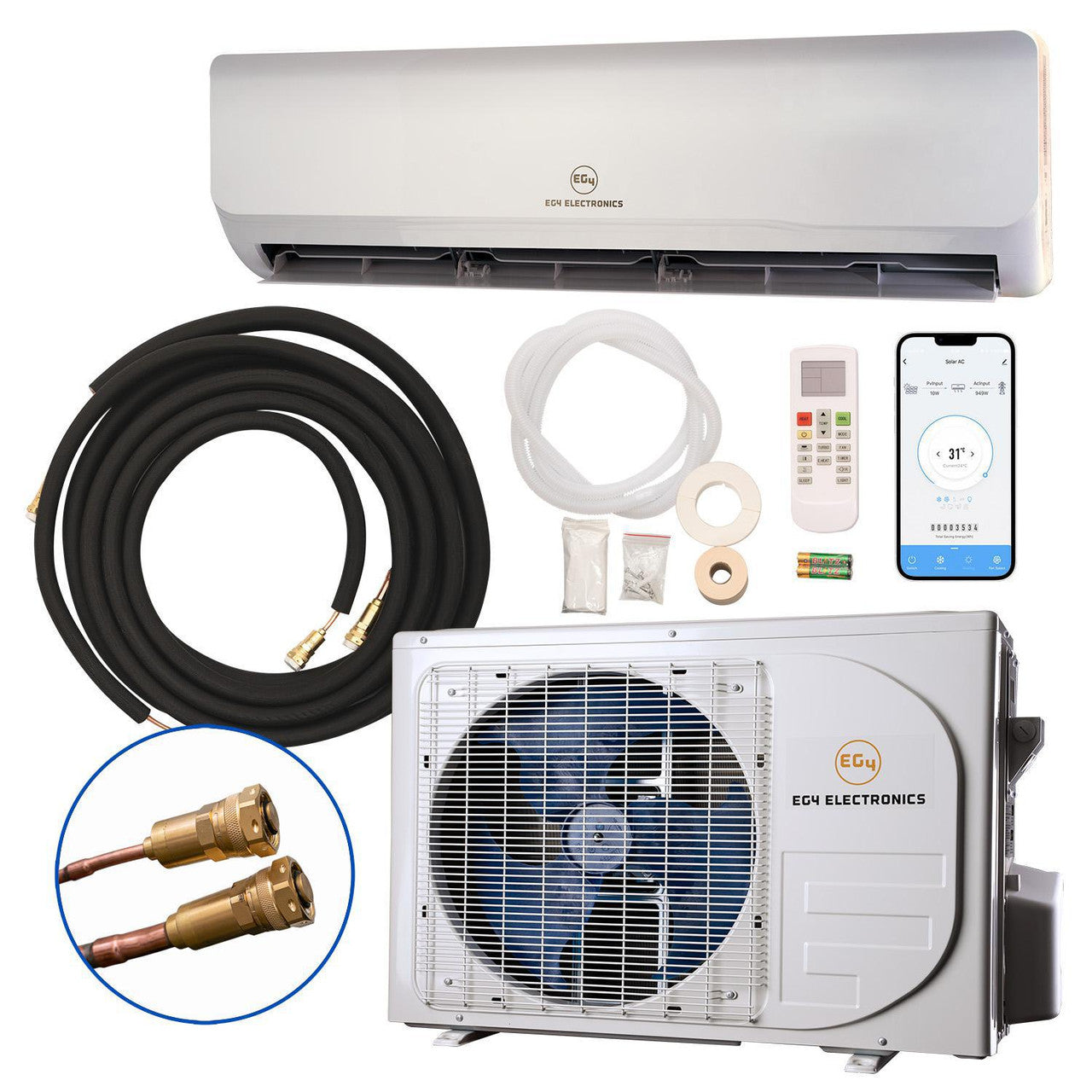 EG4 9K Mini-Split Air Conditioner Heat Pump 9000 BTU