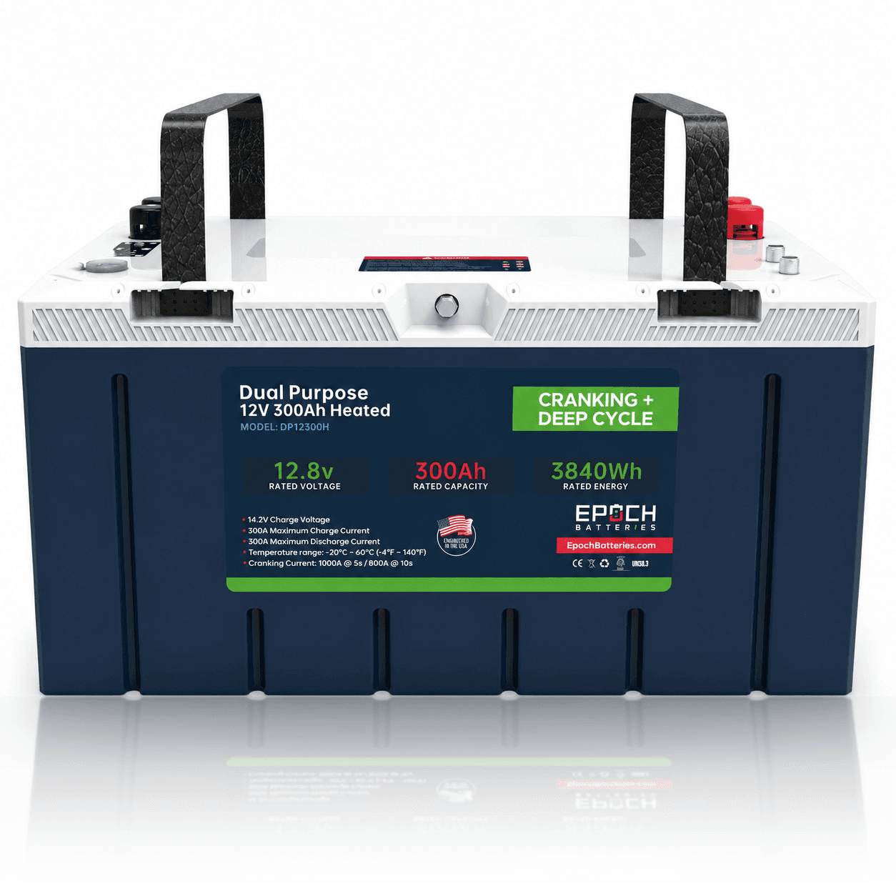 Epoch Batteries 12V 300Ah Cranking & Deep Cycle Lithium Battery (Dual Purpose) - Pro Series