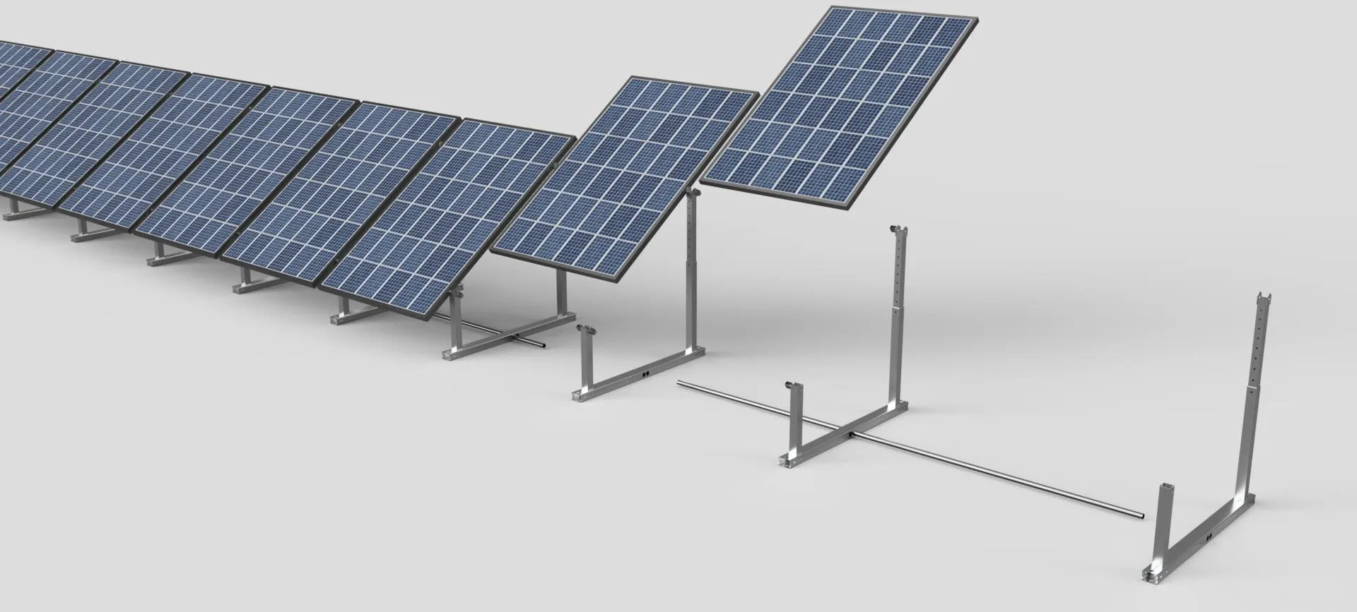 IntegraRack IR-40FSAA BallastRack Fixed Adjustable Angle Solar Panel Ground Mount -  Aluminum