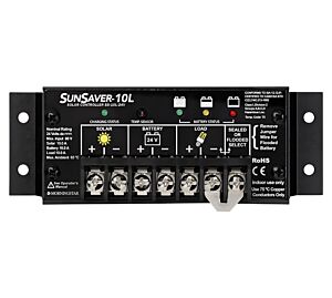 MorningStar SunSaver SS-10L-24V, PWM Charge Controller, 10 Amp, 24 Volt , LVD Low Voltage Override Protection