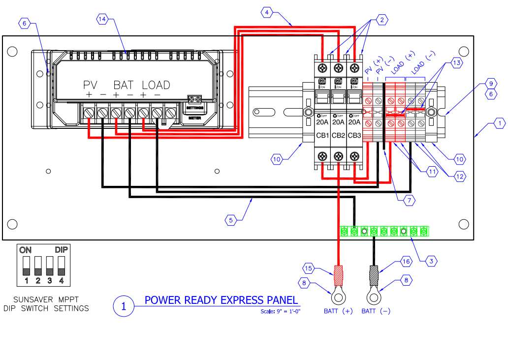 Pre-wired MidNite Classic MPPT All-In-One Charge Controller Board